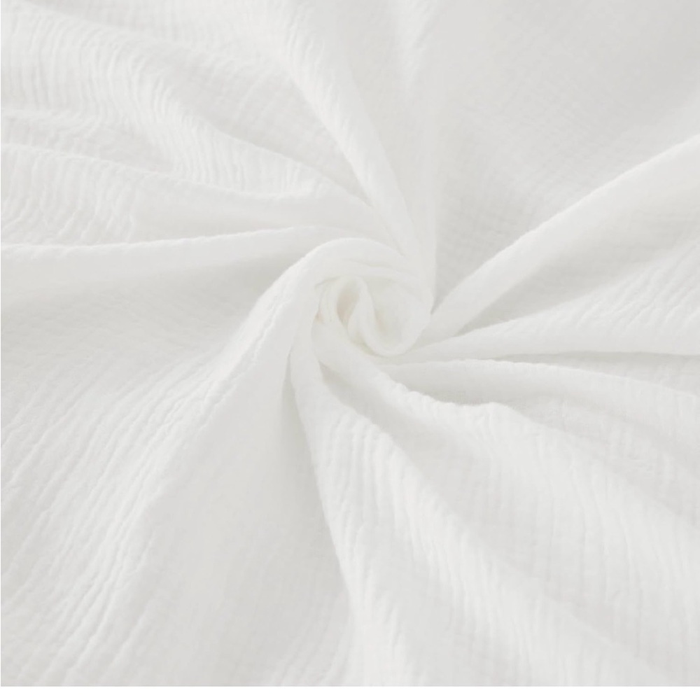 NIP Bedsure 100% Muslin Cotton Duvet Cover,Queen,White,Breathable,Lightweight - Picture 9 of 12